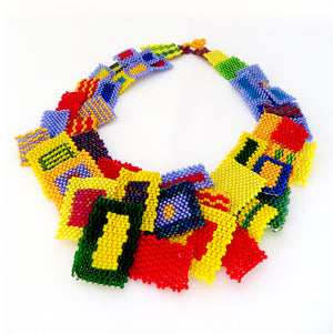 Beaded Patchwork Necklace