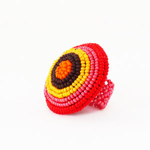 Round Ring - Red, Pink, Yellow