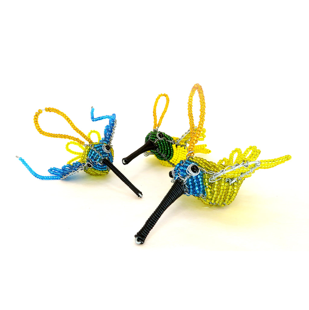 Beaded Sunbird decorations