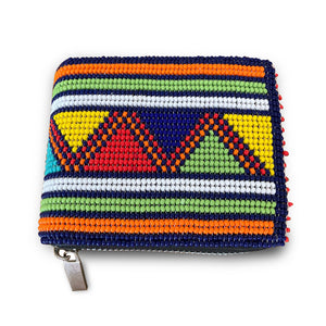 Beaded Square Wallet Geometric