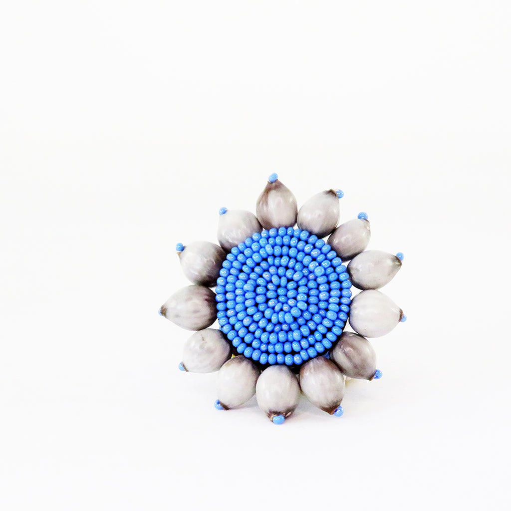 Umqonqo Flower Ring - Blue