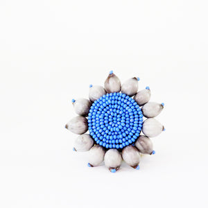 Umqonqo Flower Ring - Blue