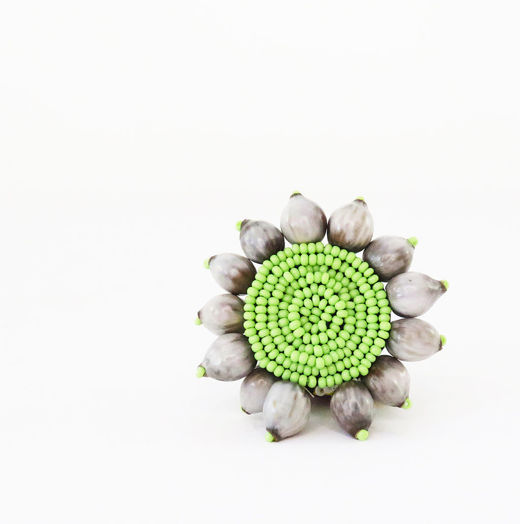 Umqonqo Flower Ring - Green